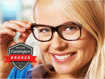 Pretty woman wearing glasses.